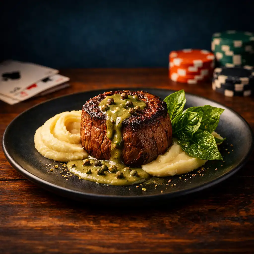 Danie signature Basil and Fork – stek z polędwicy z sosem z zielonego pieprzu